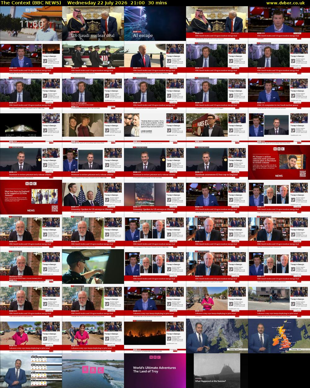 The Context (BBC NEWS) Wednesday 22 July 2026 21:00 - 21:30