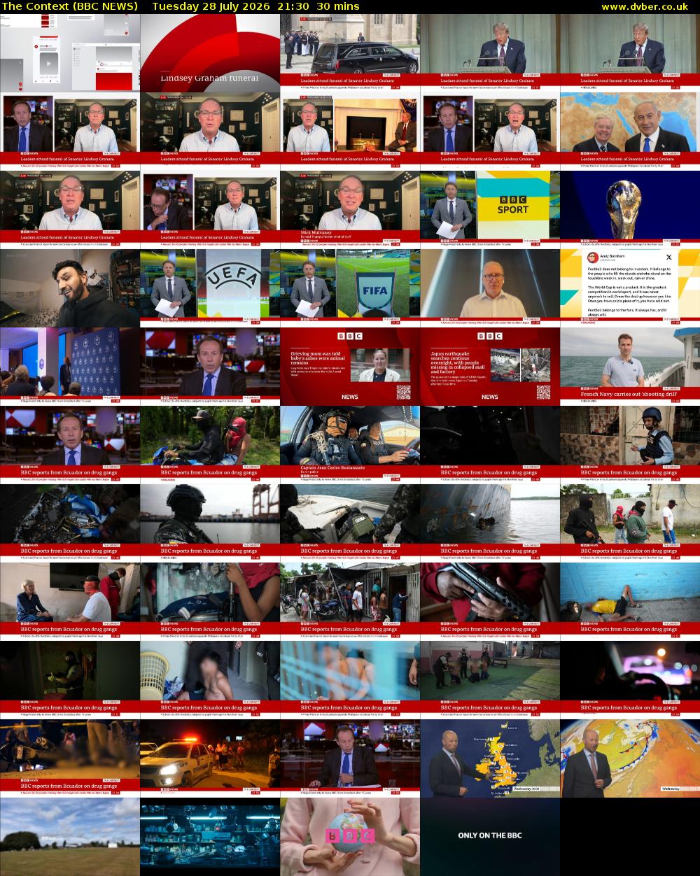 The Context (BBC NEWS) Tuesday 28 July 2026 21:30 - 22:00
