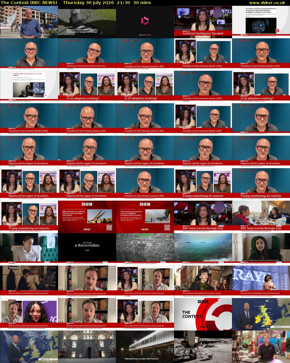 The Context (BBC NEWS) Thursday 30 July 2026 21:30 - 22:00