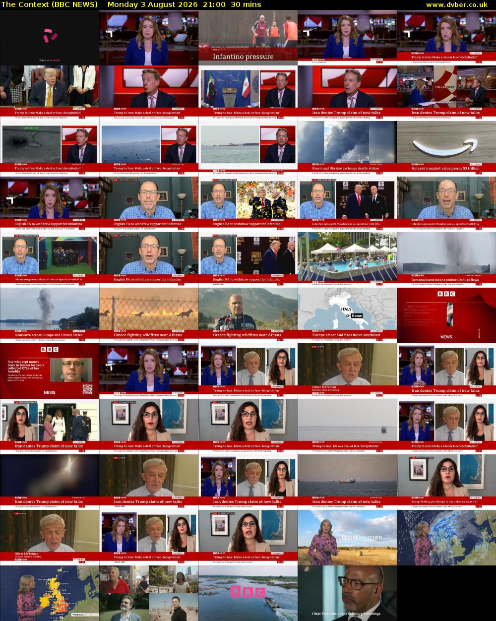 The Context (BBC NEWS) Monday 3 August 2026 21:00 - 21:30