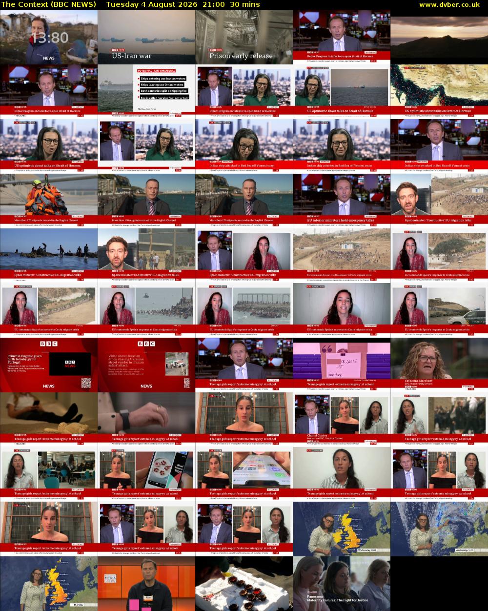 The Context (BBC NEWS) Tuesday 4 August 2026 21:00 - 21:30