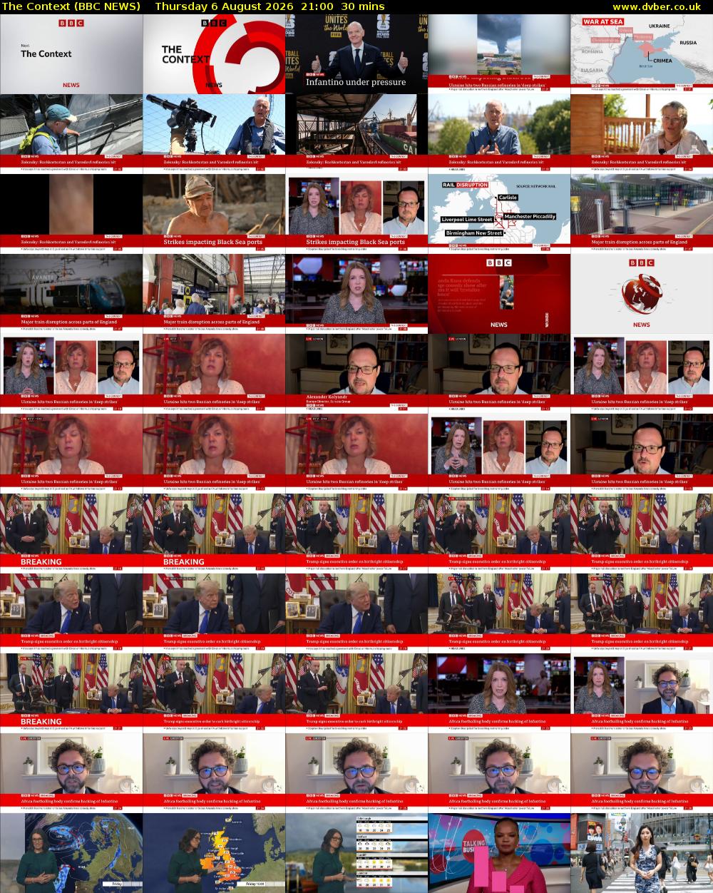 The Context (BBC NEWS) Thursday 6 August 2026 21:00 - 21:30