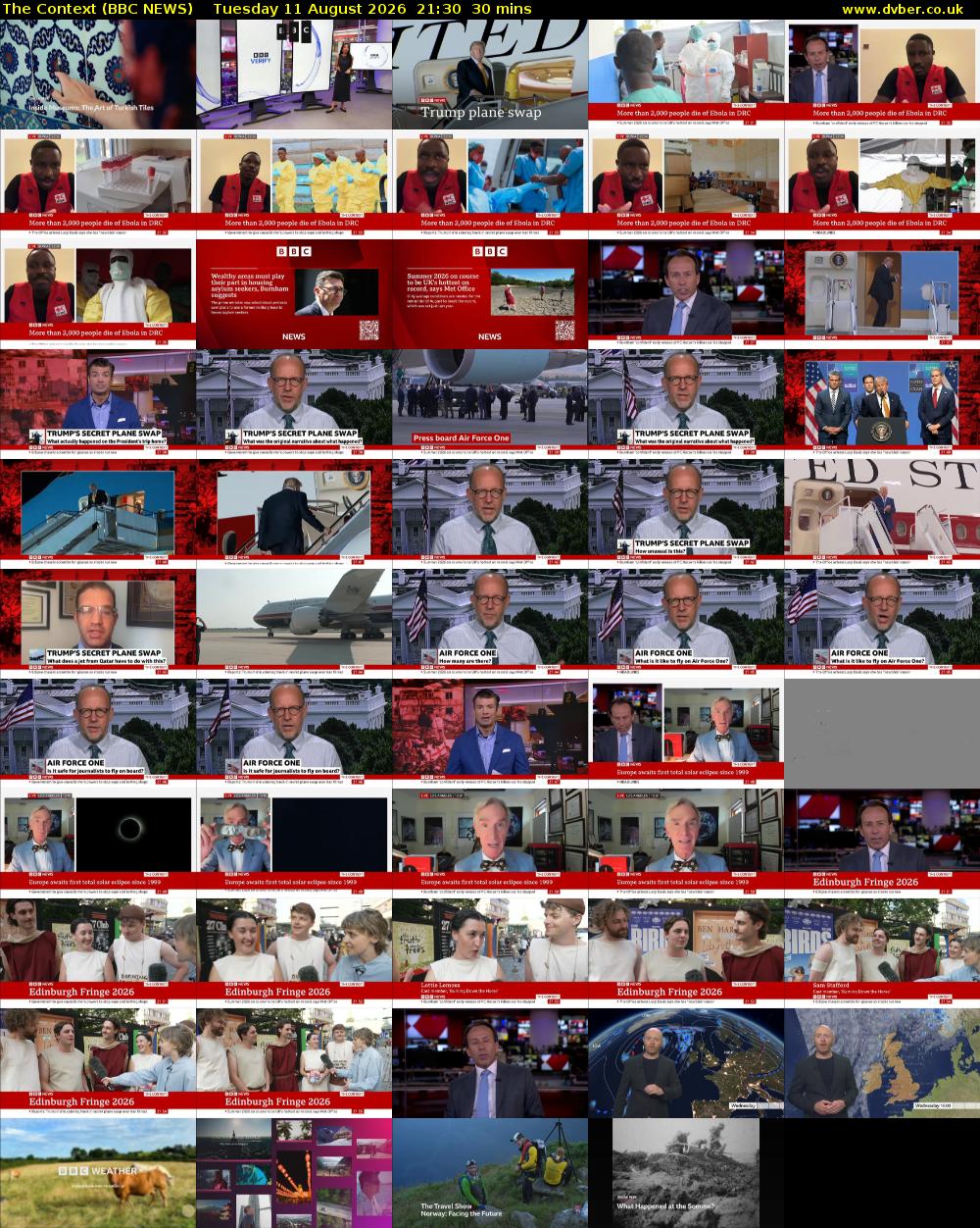 The Context (BBC NEWS) Tuesday 11 August 2026 21:30 - 22:00