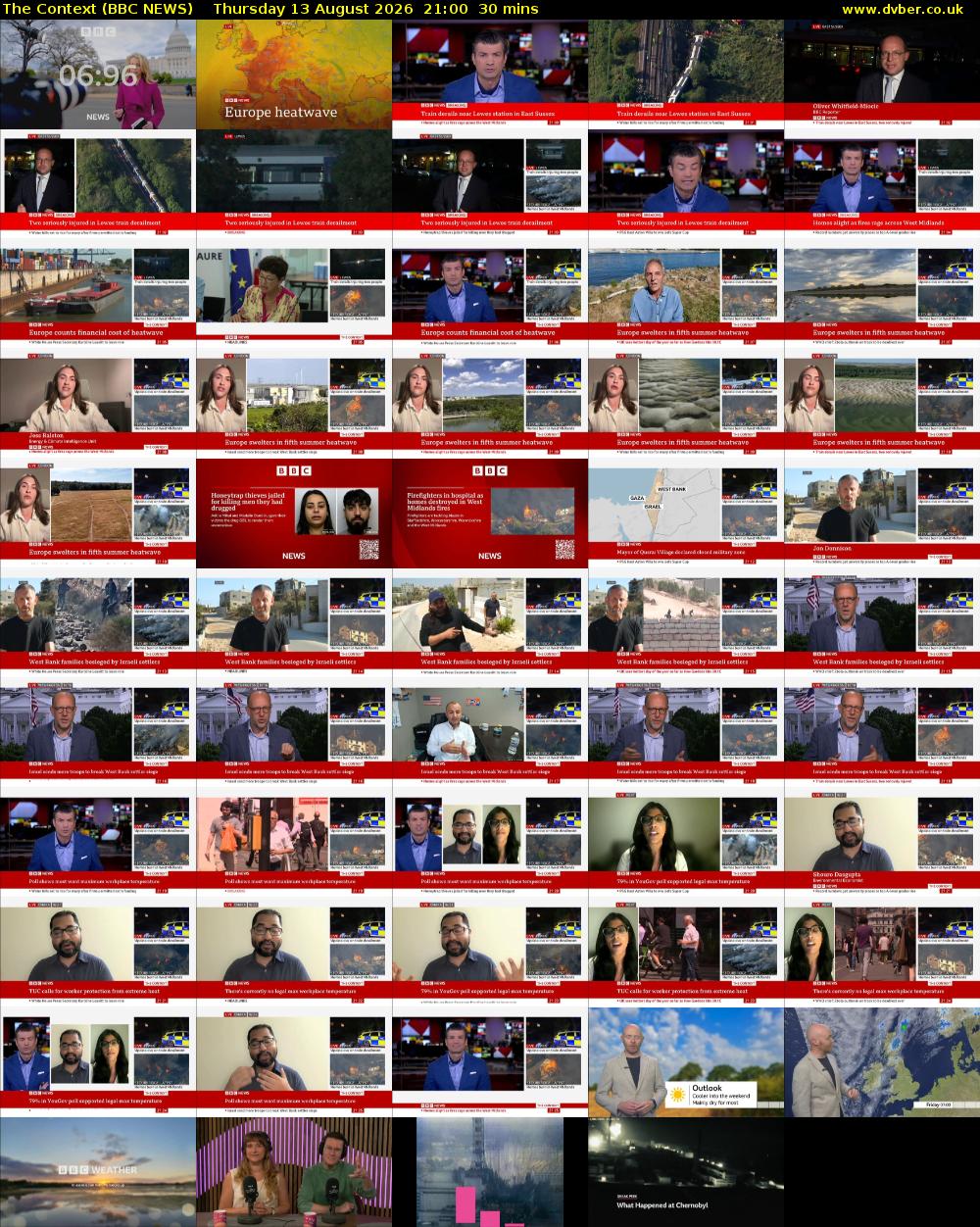 The Context (BBC NEWS) Thursday 13 August 2026 21:00 - 21:30