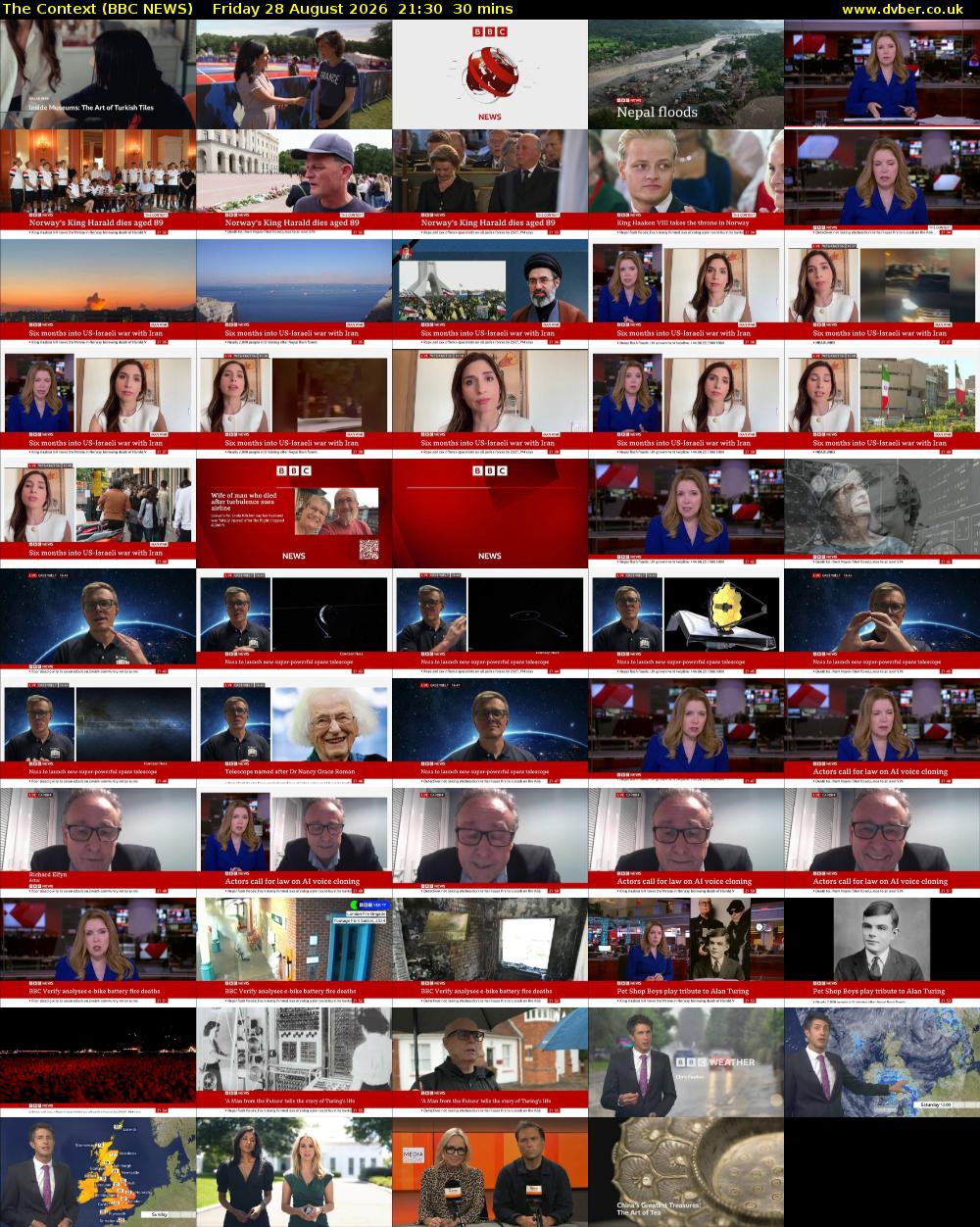 The Context (BBC NEWS) Friday 28 August 2026 21:30 - 22:00