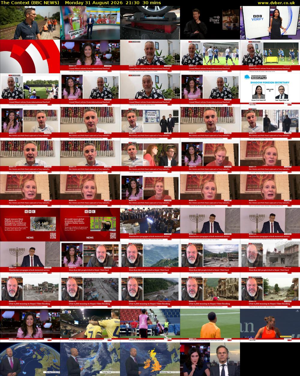 The Context (BBC NEWS) Monday 31 August 2026 21:30 - 22:00