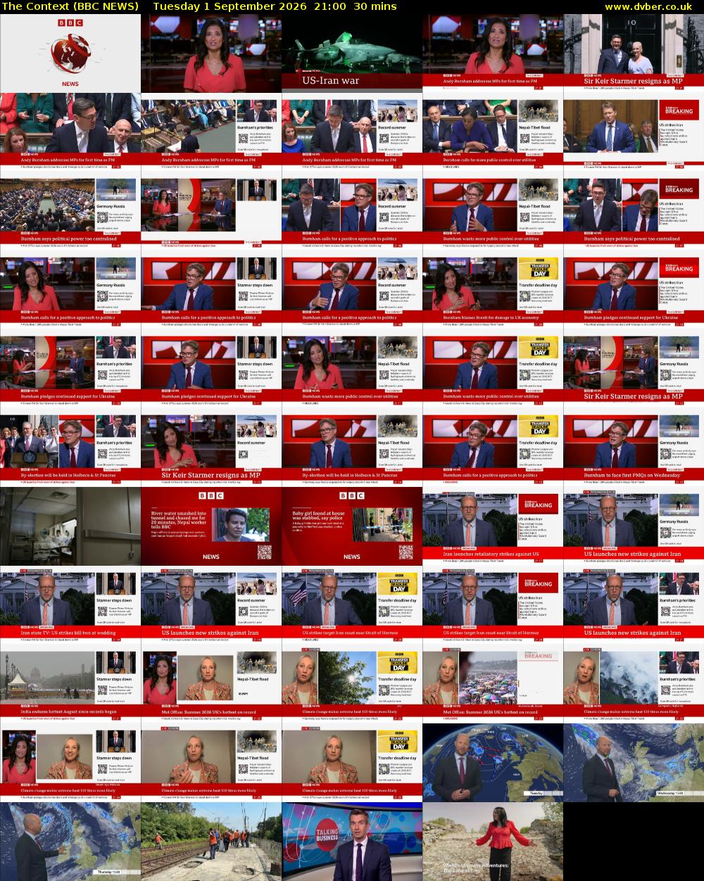 The Context (BBC NEWS) Tuesday 1 September 2026 21:00 - 21:30
