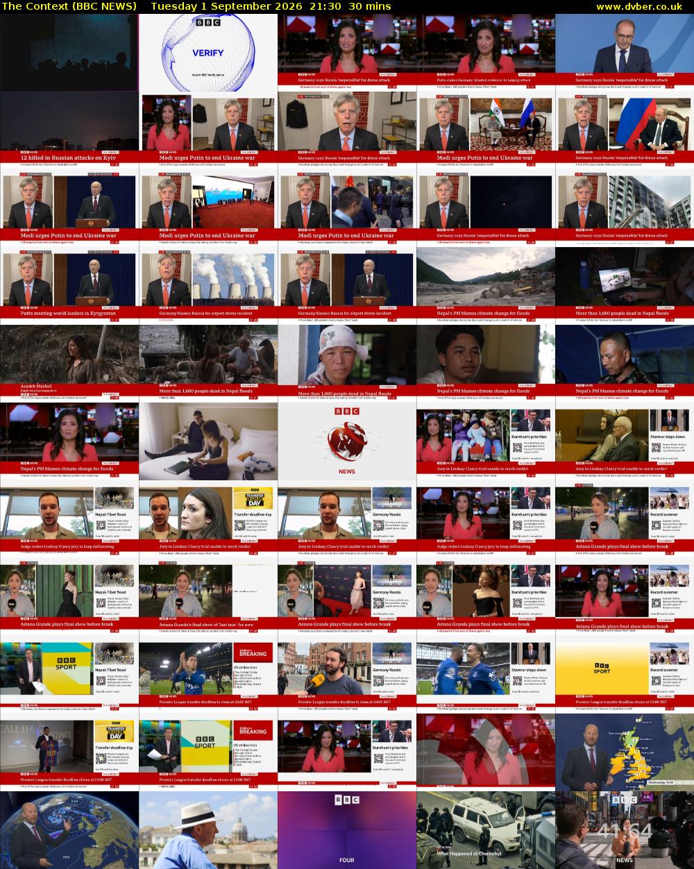 The Context (BBC NEWS) Tuesday 1 September 2026 21:30 - 22:00