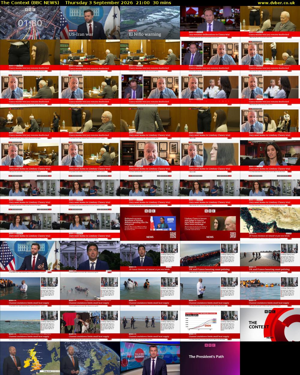The Context (BBC NEWS) Thursday 3 September 2026 21:00 - 21:30