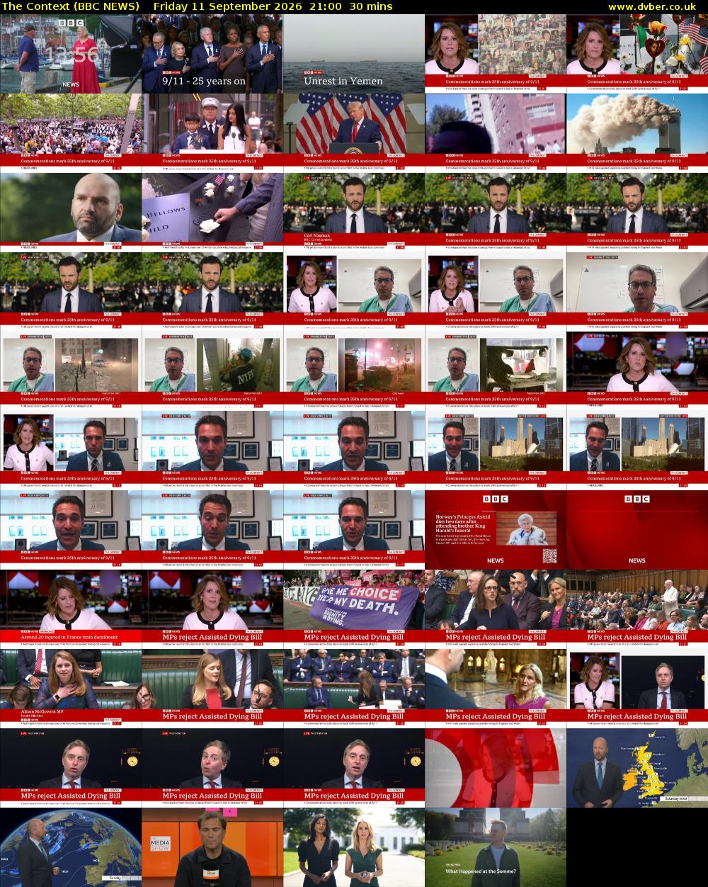 The Context (BBC NEWS) Friday 11 September 2026 21:00 - 21:30