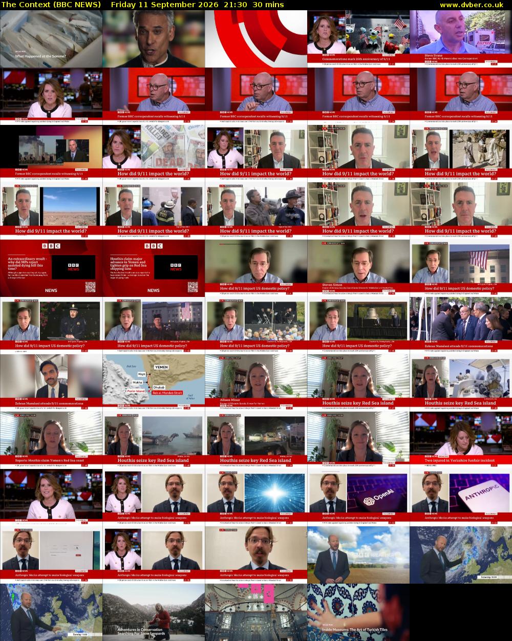 The Context (BBC NEWS) Friday 11 September 2026 21:30 - 22:00