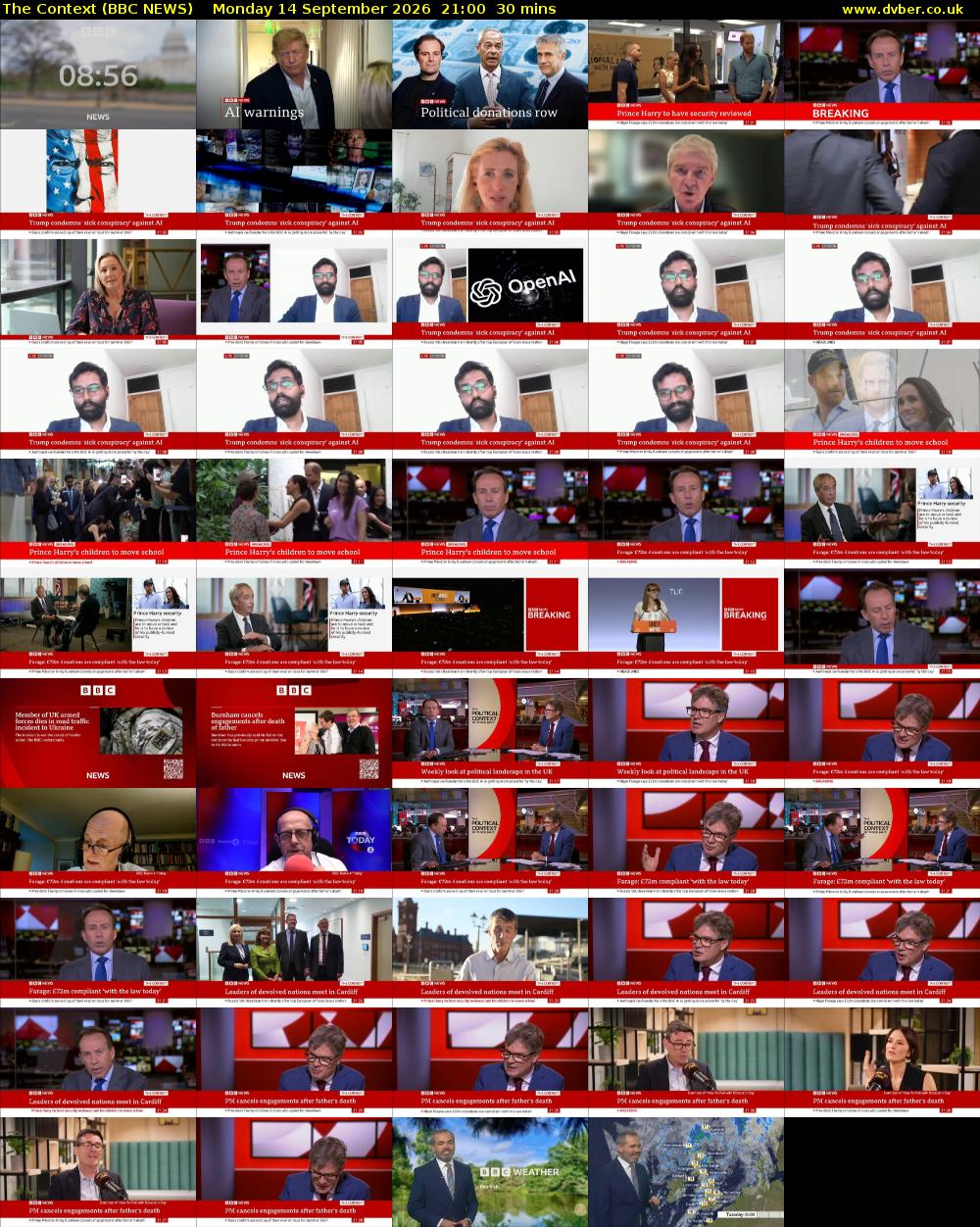 The Context (BBC NEWS) Monday 14 September 2026 21:00 - 21:30