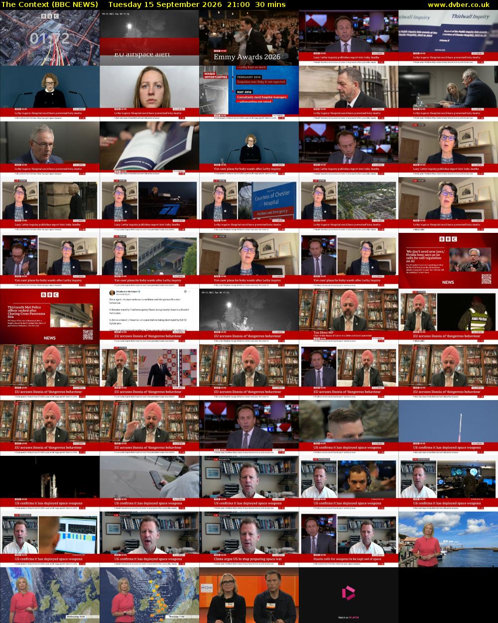 The Context (BBC NEWS) Tuesday 15 September 2026 21:00 - 21:30