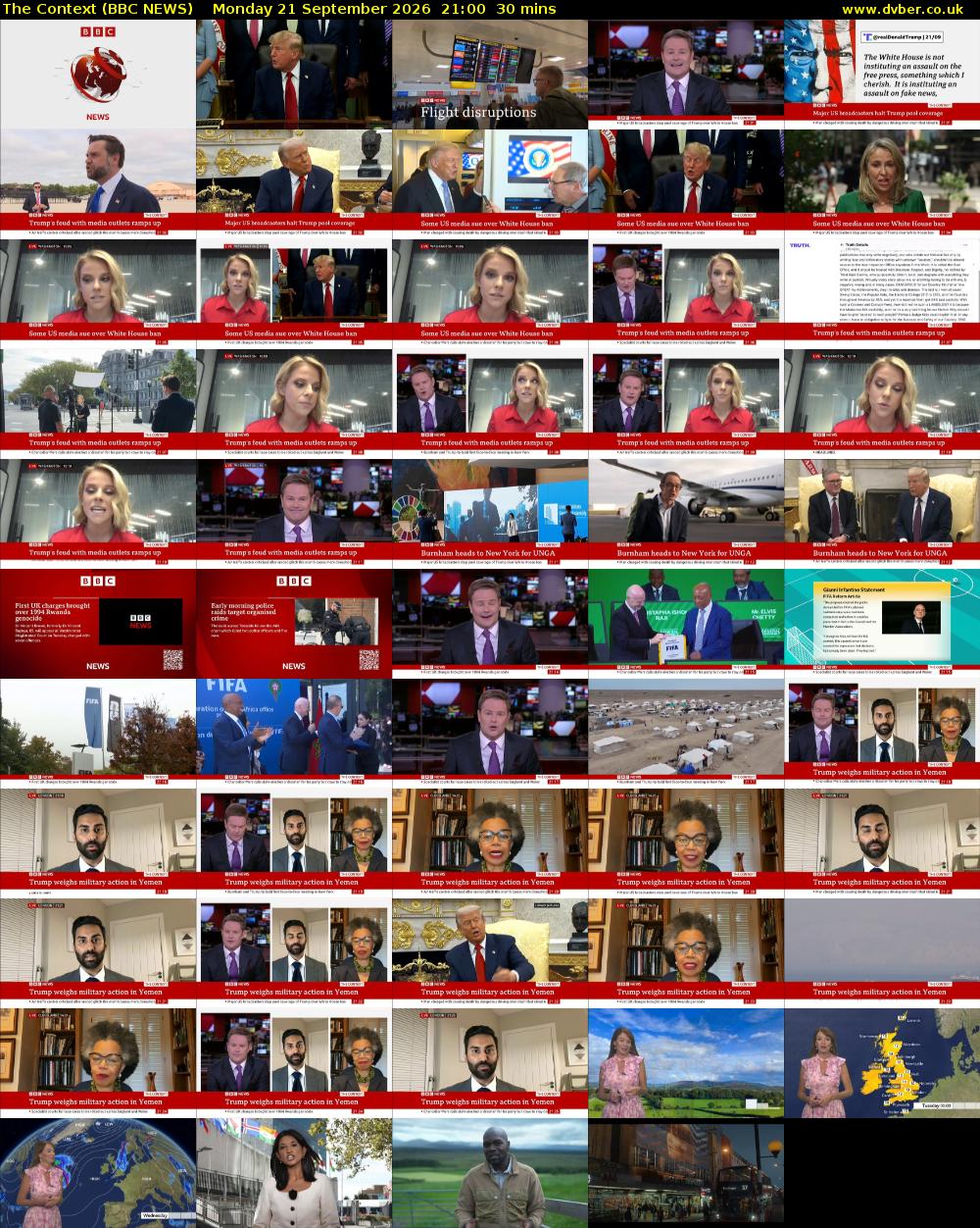The Context (BBC NEWS) Monday 21 September 2026 21:00 - 21:30