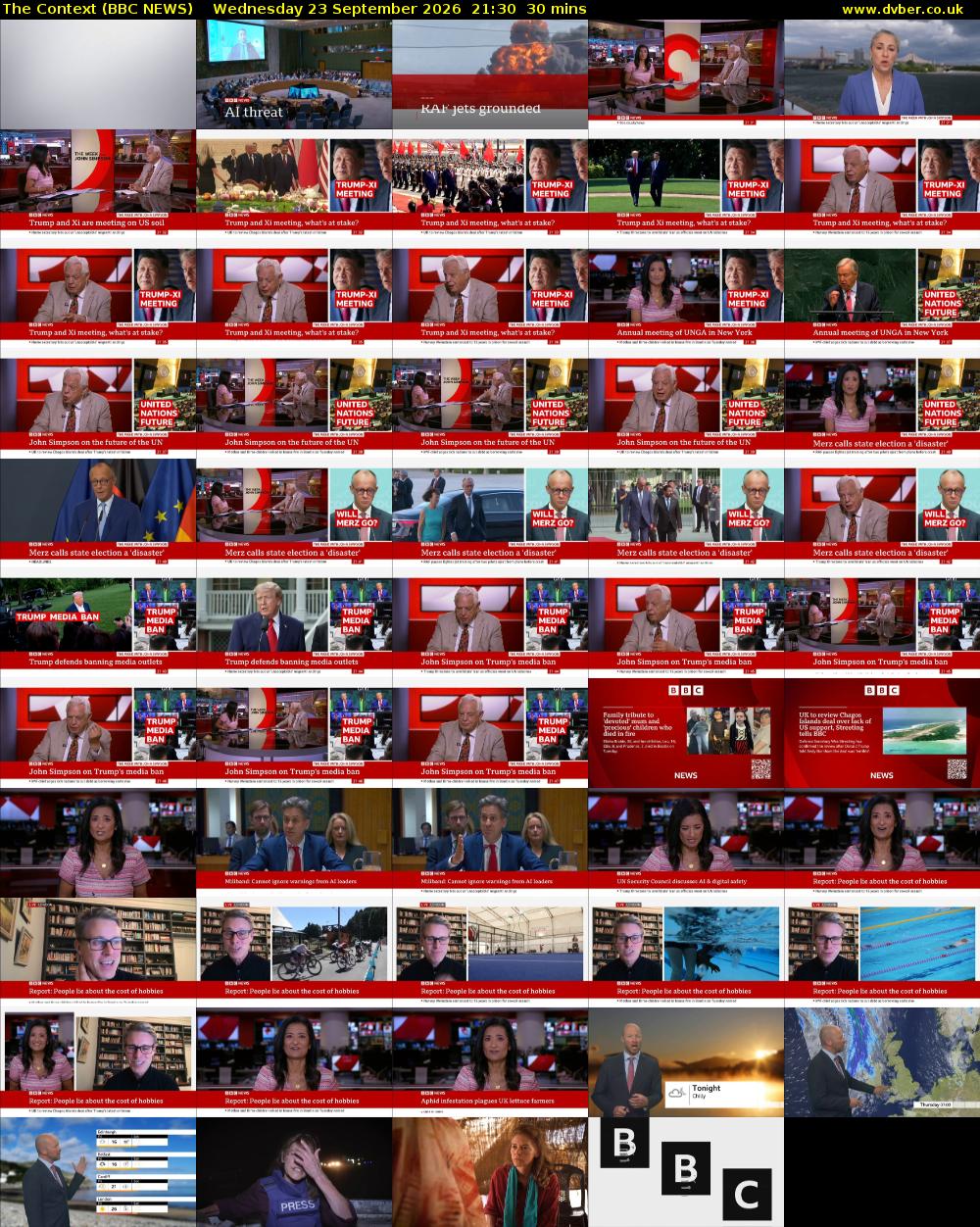 The Context (BBC NEWS) Wednesday 23 September 2026 21:30 - 22:00