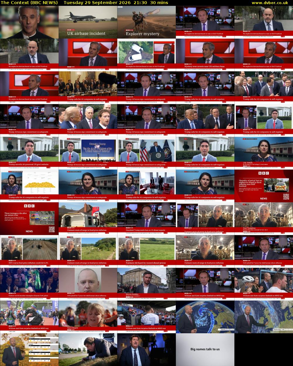 The Context (BBC NEWS) Tuesday 29 September 2026 21:30 - 22:00