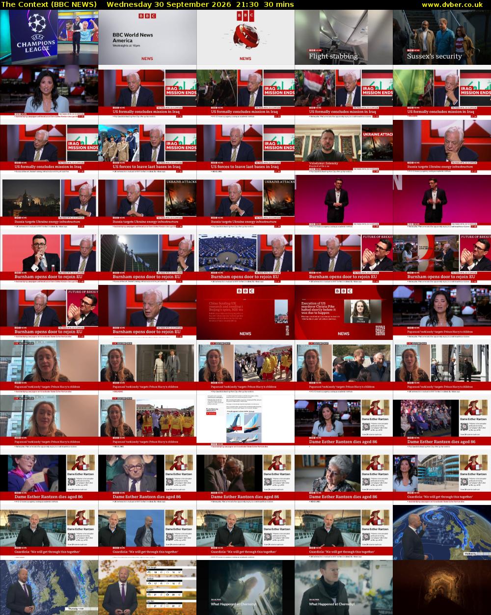 The Context (BBC NEWS) Wednesday 30 September 2026 21:30 - 22:00