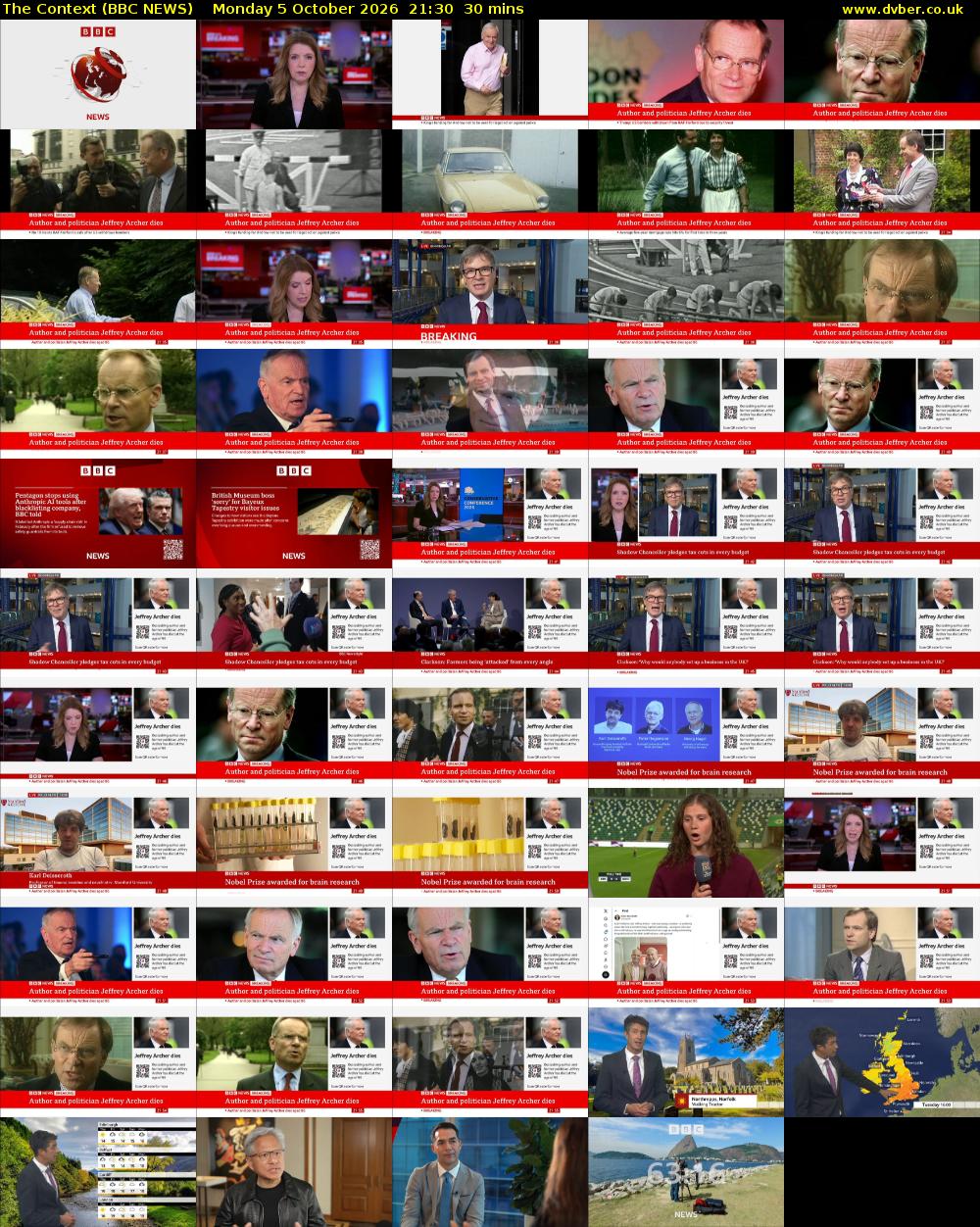 The Context (BBC NEWS) Monday 5 October 2026 21:30 - 22:00