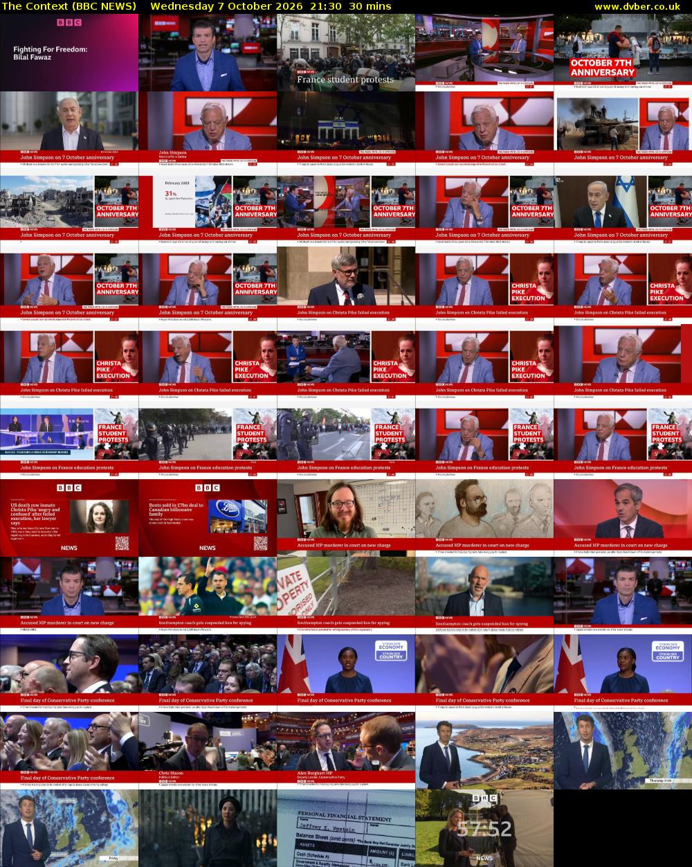 The Context (BBC NEWS) Wednesday 7 October 2026 21:30 - 22:00