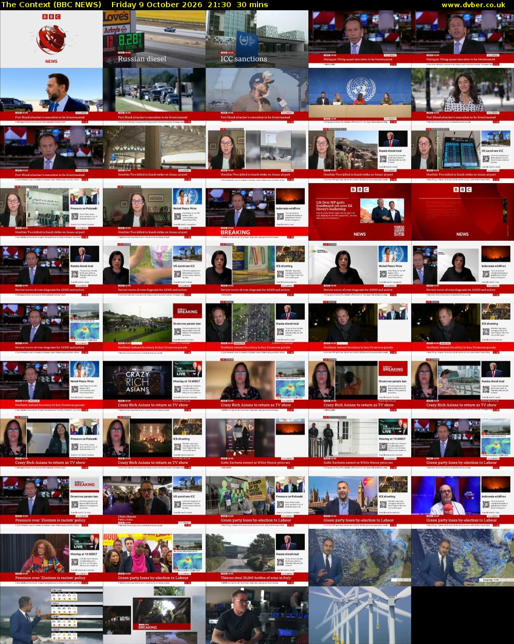The Context (BBC NEWS) Friday 9 October 2026 21:30 - 22:00