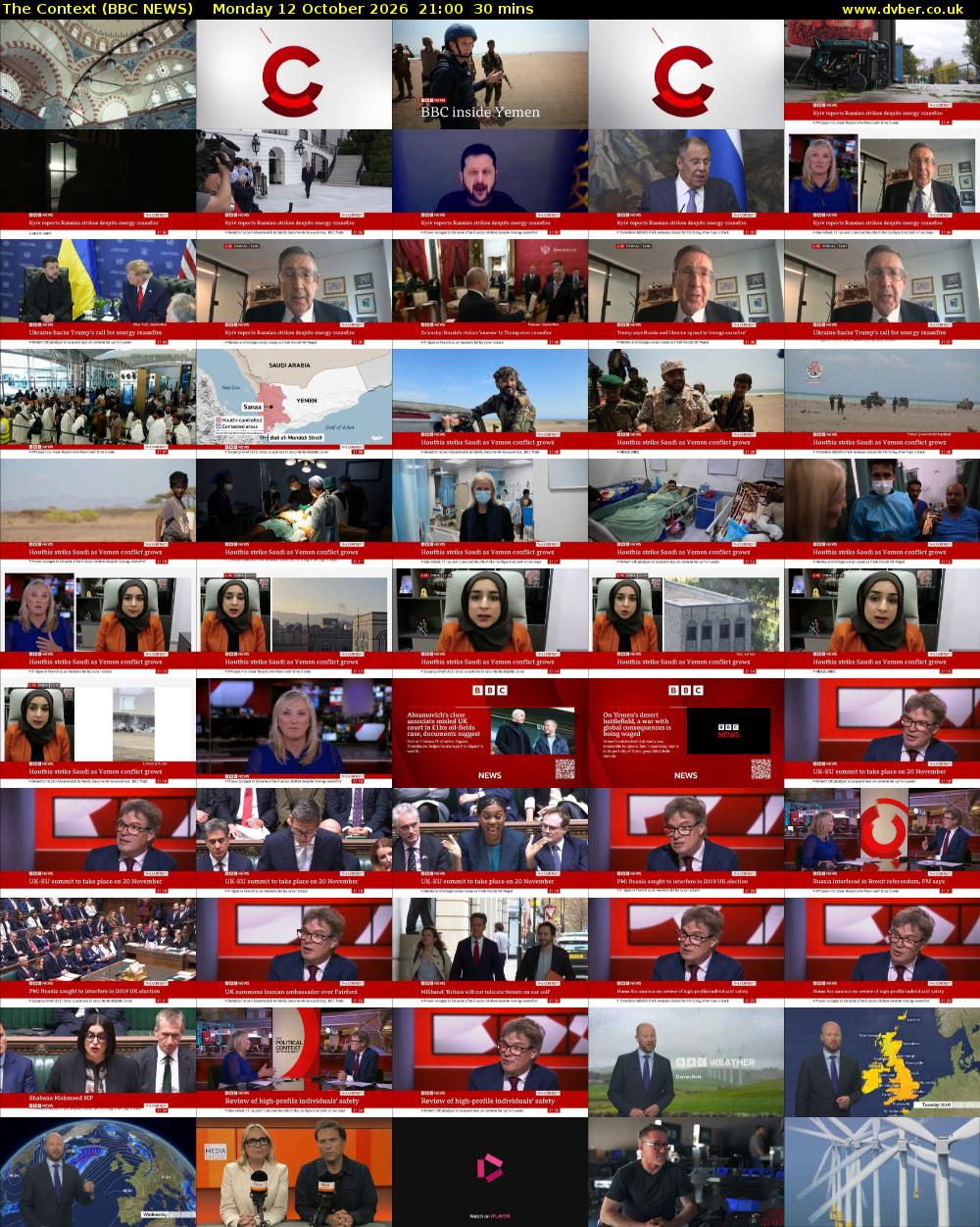 The Context (BBC NEWS) Monday 12 October 2026 21:00 - 21:30