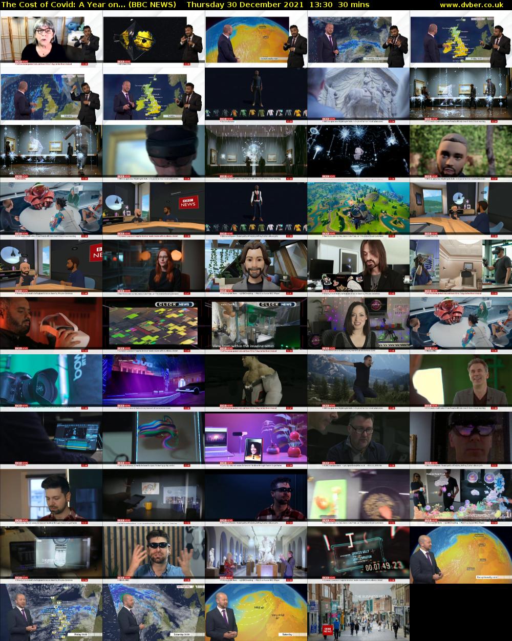 The Cost of Covid: A Year on... (BBC NEWS) Thursday 30 December 2021 13:30 - 14:00
