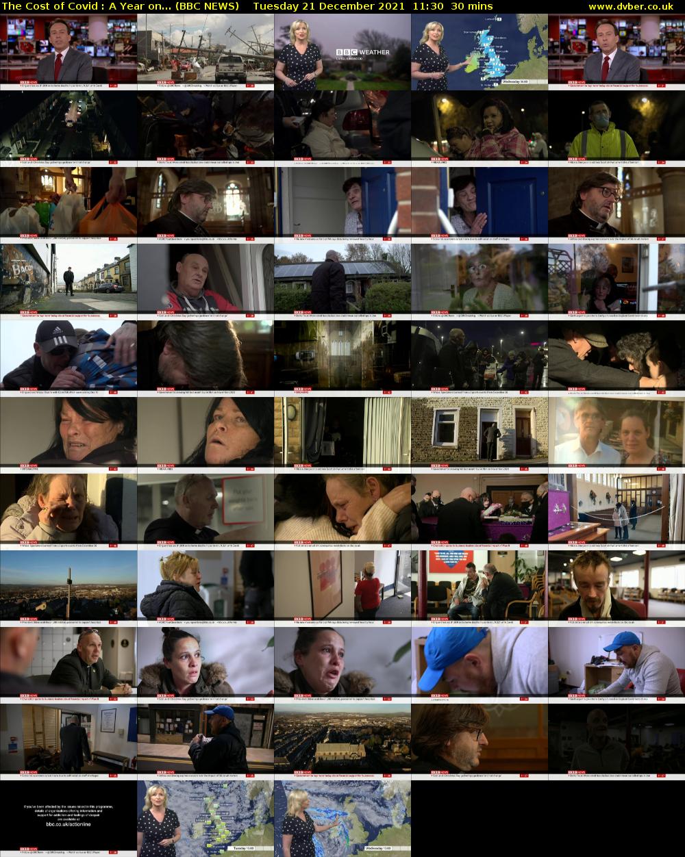 The Cost of Covid : A Year on... (BBC NEWS) Tuesday 21 December 2021 11:30 - 12:00
