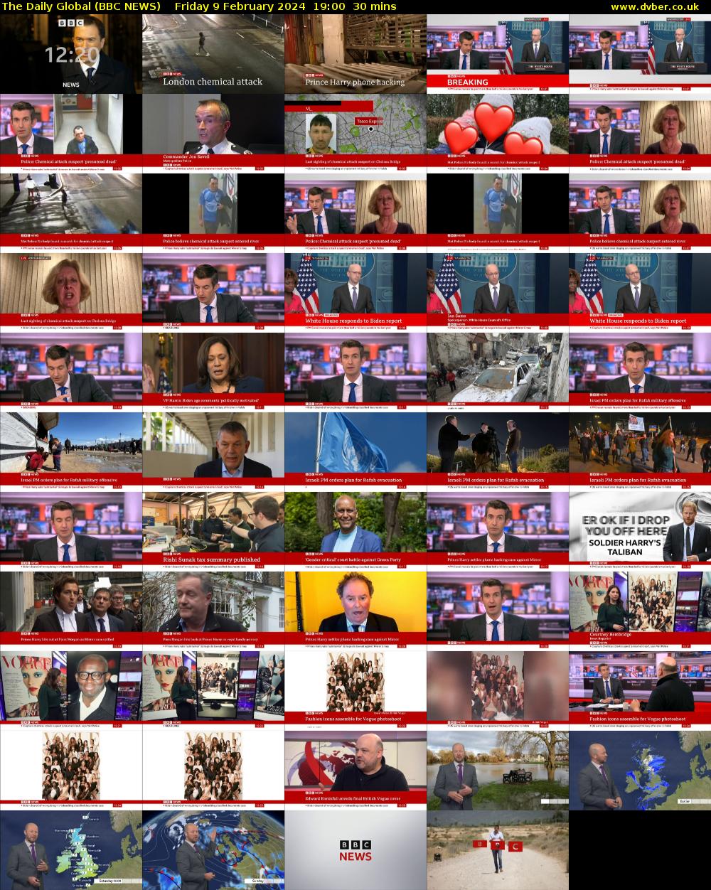 The Daily Global (BBC NEWS) Friday 9 February 2024 19:00 - 19:30