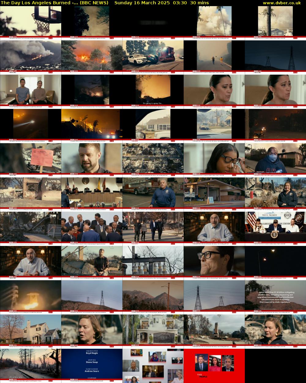 The Day Los Angeles Burned -... (BBC NEWS) Sunday 16 March 2025 03:30 - 04:00
