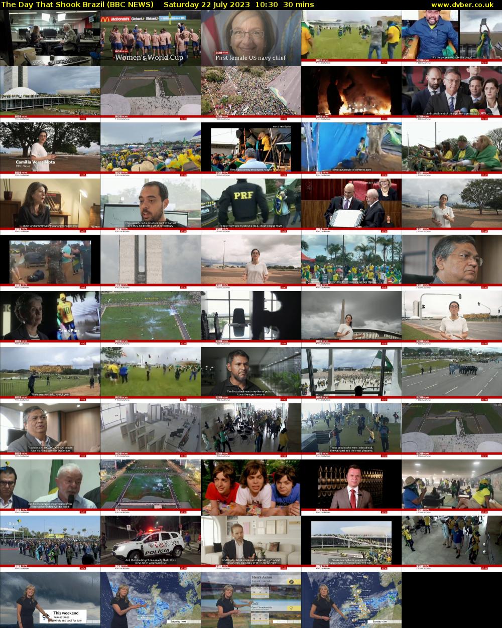 The Day That Shook Brazil (BBC NEWS) Saturday 22 July 2023 10:30 - 11:00