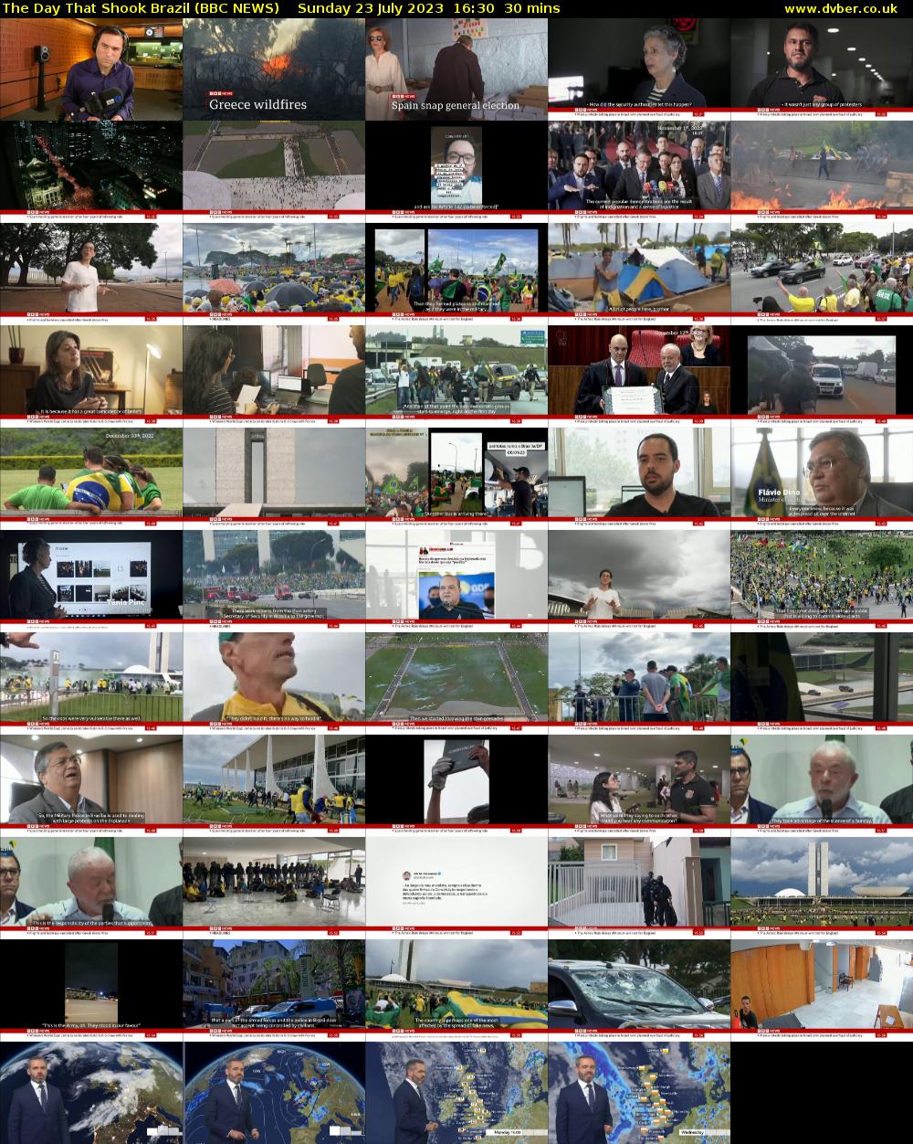 The Day That Shook Brazil (BBC NEWS) Sunday 23 July 2023 16:30 - 17:00
