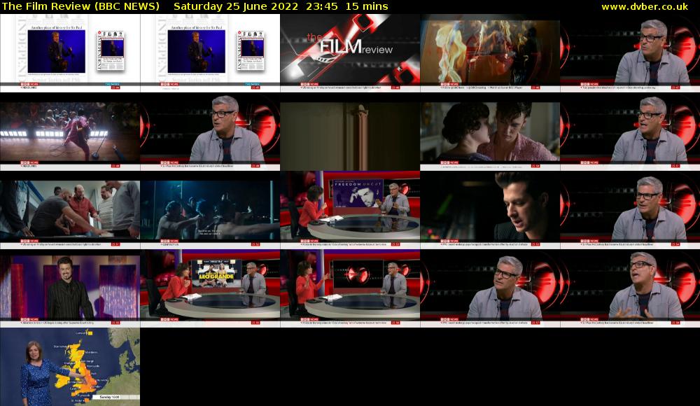The Film Review (BBC NEWS) Saturday 25 June 2022 23:45 - 00:00