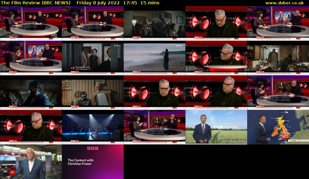 The Film Review (BBC NEWS) Friday 8 July 2022 17:45 - 18:00