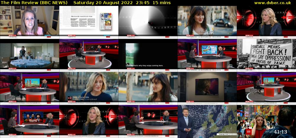 The Film Review (BBC NEWS) Saturday 20 August 2022 23:45 - 00:00