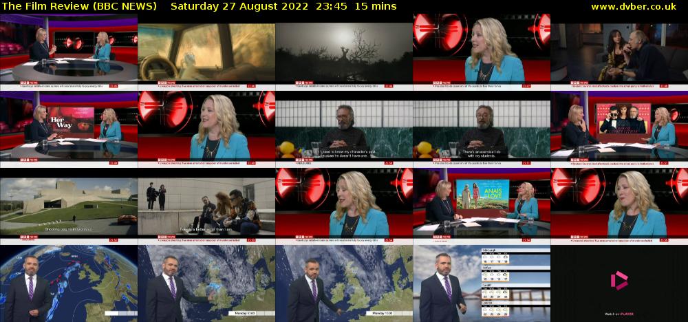 The Film Review (BBC NEWS) Saturday 27 August 2022 23:45 - 00:00