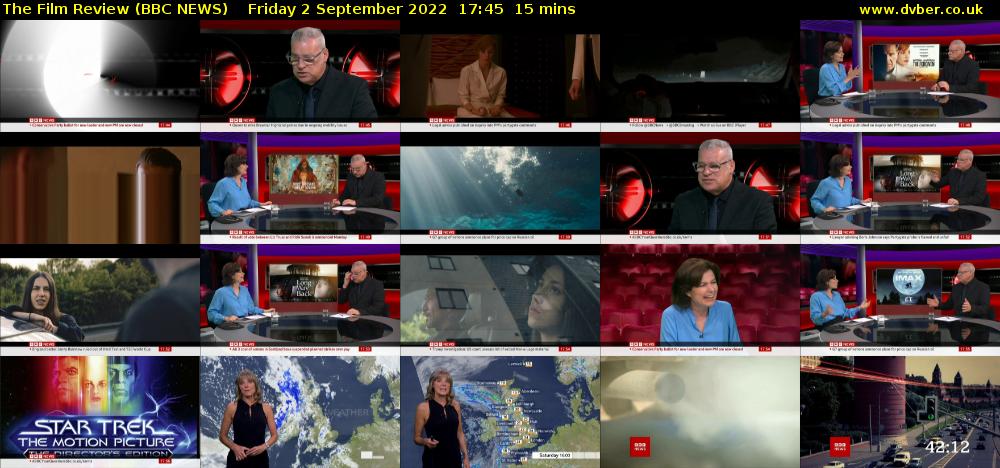 The Film Review (BBC NEWS) Friday 2 September 2022 17:45 - 18:00