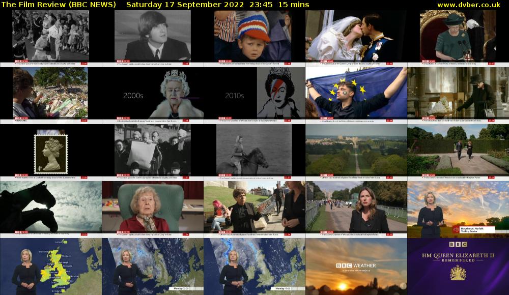The Film Review (BBC NEWS) Saturday 17 September 2022 23:45 - 00:00