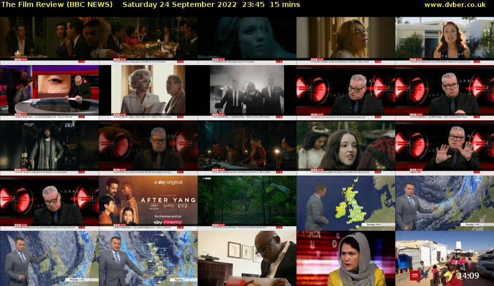 The Film Review (BBC NEWS) Saturday 24 September 2022 23:45 - 00:00