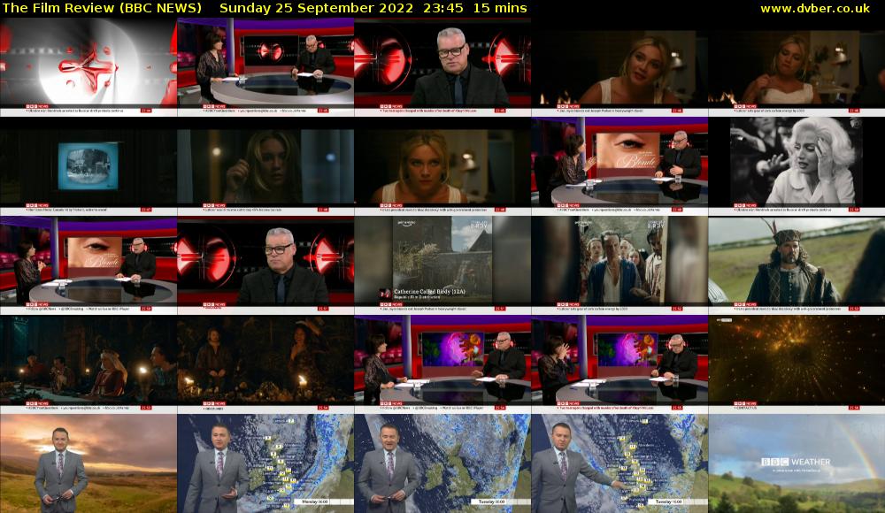 The Film Review (BBC NEWS) Sunday 25 September 2022 23:45 - 00:00