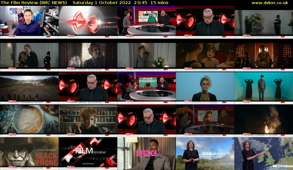 The Film Review (BBC NEWS) Saturday 1 October 2022 23:45 - 00:00