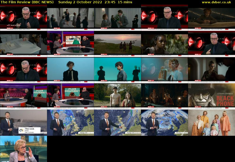 The Film Review (BBC NEWS) Sunday 2 October 2022 23:45 - 00:00