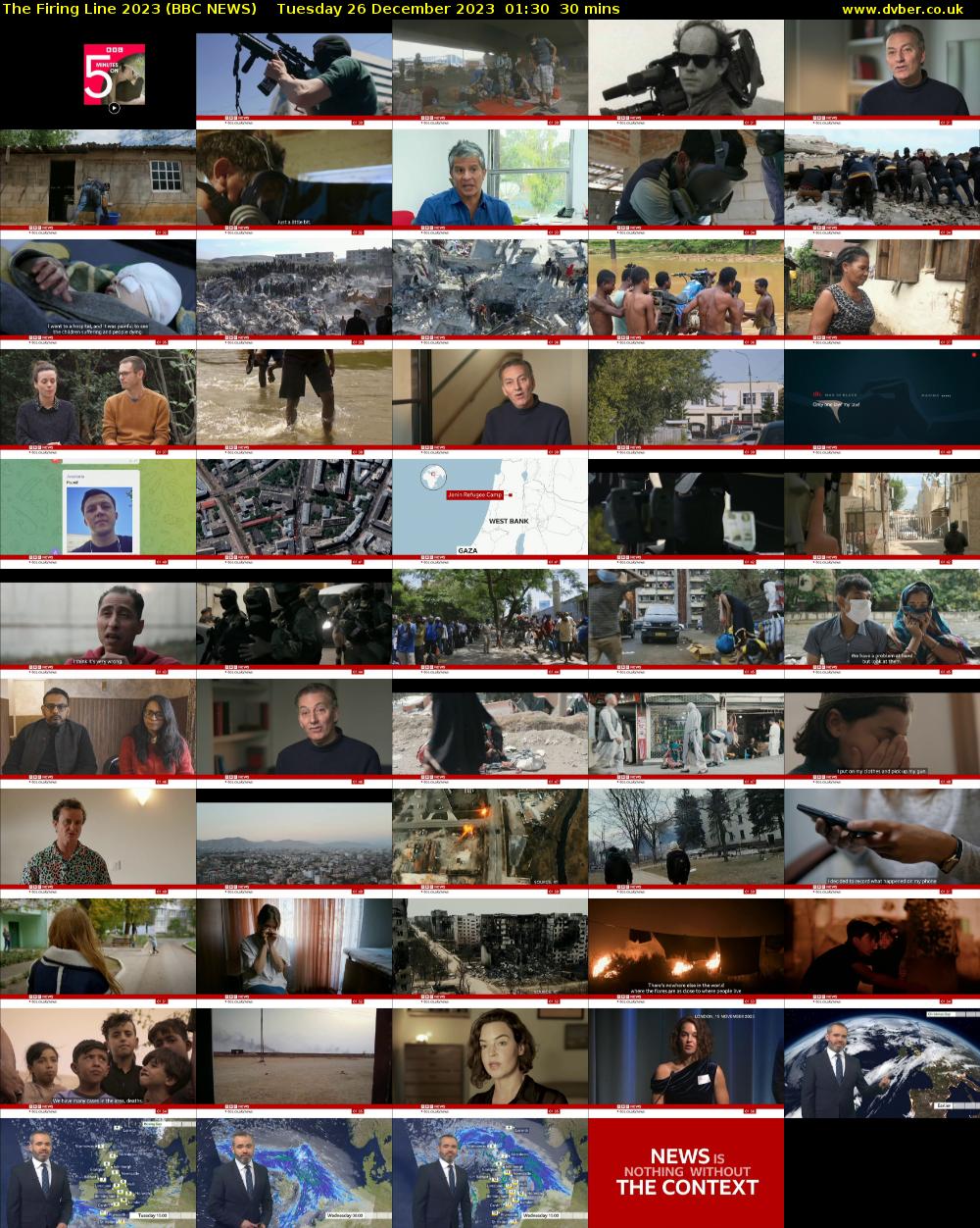 The Firing Line 2023 (BBC NEWS) Tuesday 26 December 2023 01:30 - 02:00