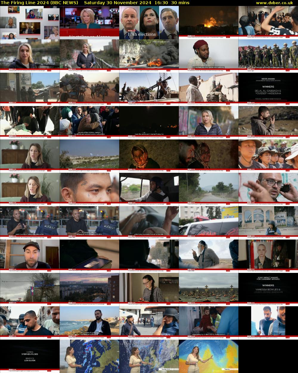 The Firing Line 2024 (BBC NEWS) Saturday 30 November 2024 16:30 - 17:00