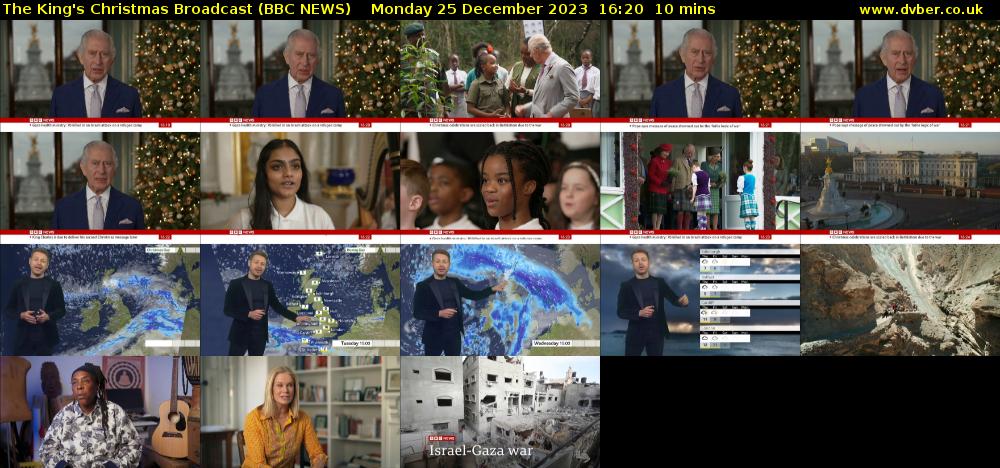 The King's Christmas Broadcast (BBC NEWS) Monday 25 December 2023 16:20 - 16:30