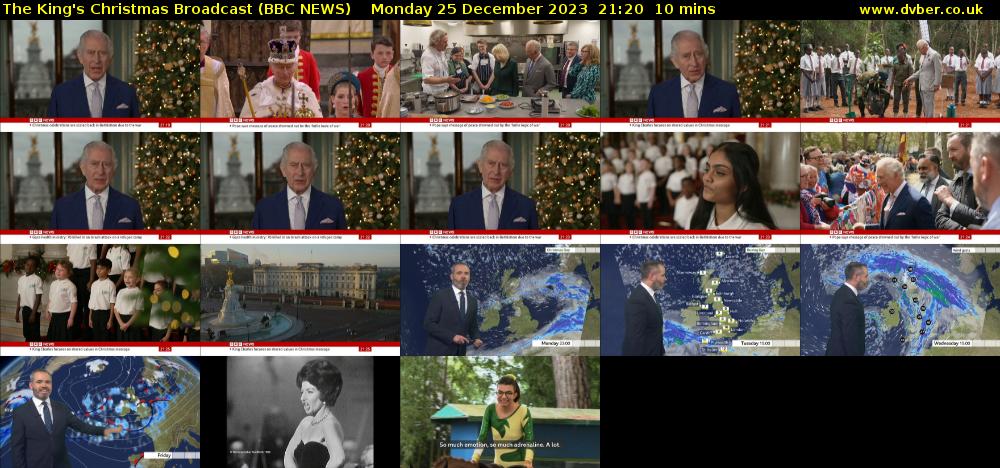 The King's Christmas Broadcast (BBC NEWS) Monday 25 December 2023 21:20 - 21:30