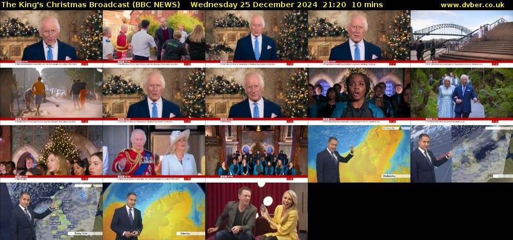 The King's Christmas Broadcast (BBC NEWS) Wednesday 25 December 2024 21:20 - 21:30