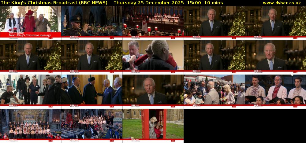 The King's Christmas Broadcast (BBC NEWS) Thursday 25 December 2025 15:00 - 15:10