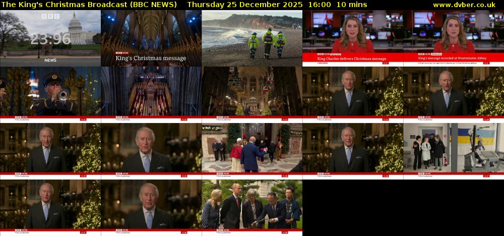 The King's Christmas Broadcast (BBC NEWS) Thursday 25 December 2025 16:00 - 16:10