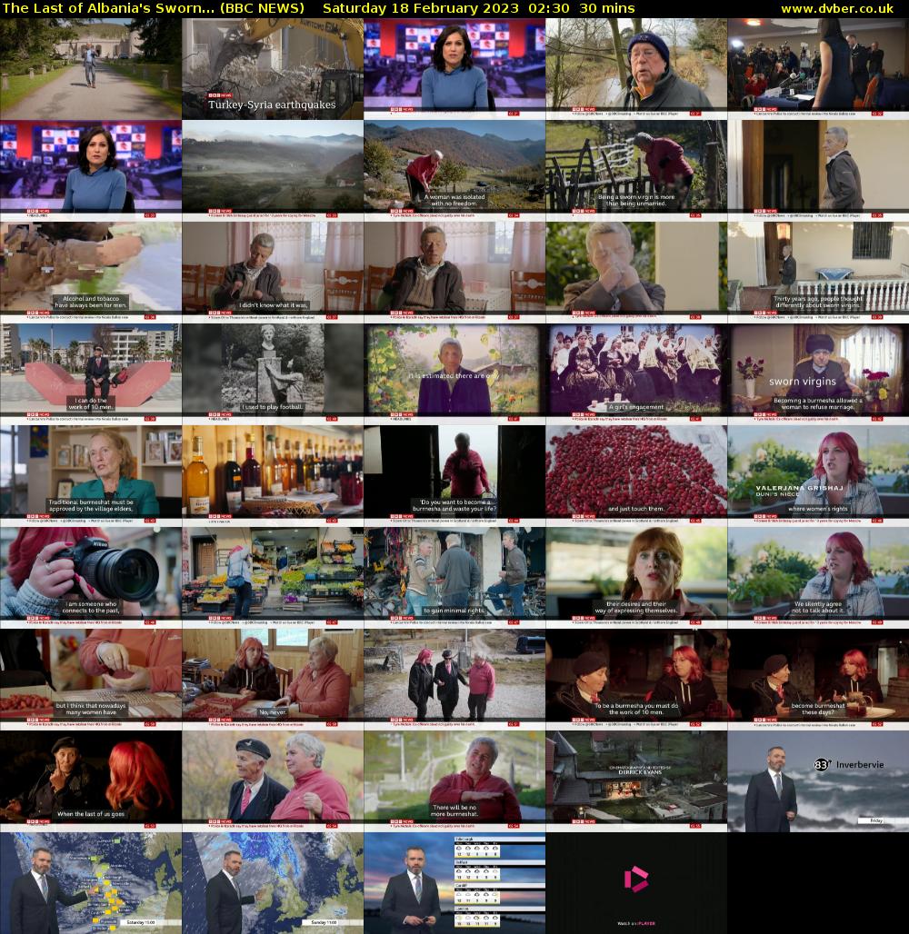The Last of Albania's Sworn... (BBC NEWS) Saturday 18 February 2023 02:30 - 03:00