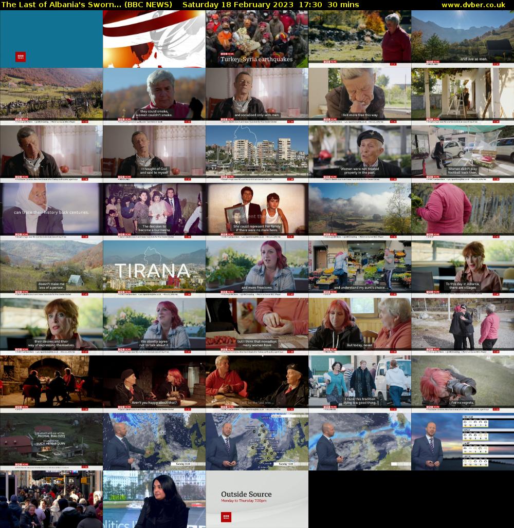 The Last of Albania's Sworn... (BBC NEWS) Saturday 18 February 2023 17:30 - 18:00